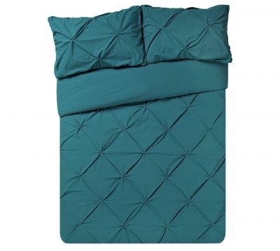 Komplet pościeli Heart Of House Hadley Teal Pintuck od £10.49