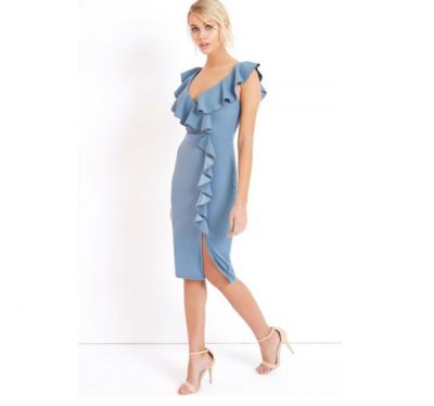 Sukienka Girls on Film Blue Bodycon za £10.00