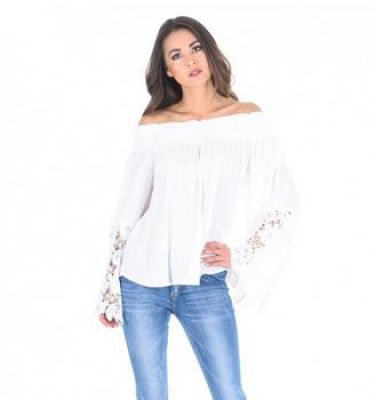 Damska bluzka AX Paris White Bardot za £17.99