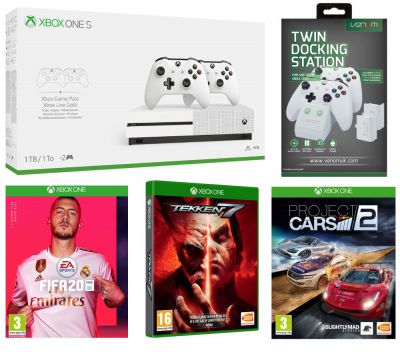 Konsola Xbox One S + 3 gry + stacja ładująca + Xbox Live Gold za £209.00