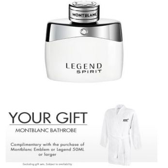 Męskie perfumy Montblanc Legend Spirit 50ml + szlafrok Montblanc za £35.99