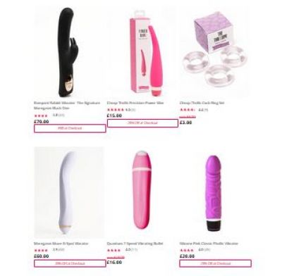 Wyprzedaż akcesoriów erotycznych w Ann Summers