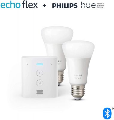 Amazon Echo Flex + 2 żarówki Philips Hue Smart za £34.99