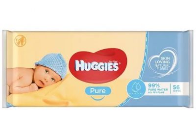 Huggies Baby Pure chusteczki dla niemowląt 2 opakowania 56szt za £1.50