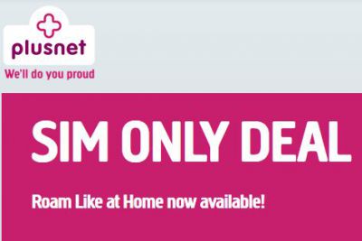 Karta sim Plusnet z 3 GB internetu za £8.00