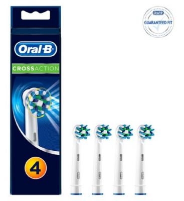 4szt końcówek Oral B CrossAction do szczoteczki elektrycznej za £10.00