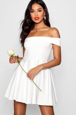 Sukienka Boohoo Off The Shoulder Skater Dress za £15.00