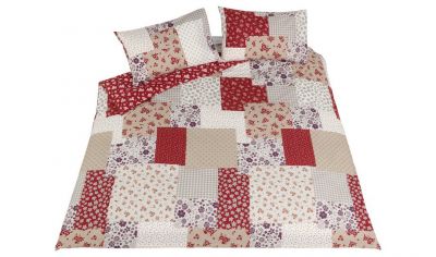 Komplet dwustronnej pościeli Home Red Patchwork od £5.99