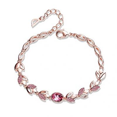 Złoto-Różowa bransoletka z kamieniami Swarovski za £16.99