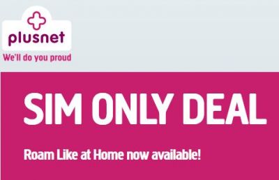 Karta SIM Plusnet Mobile z 3.5GB za £8.00