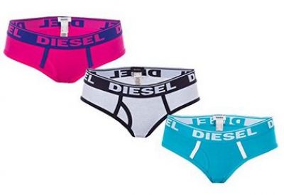 3 pary damskich majtek Diesel za £19.99